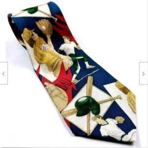 Men's Baseball Bat Helmet Glove Sports Tie